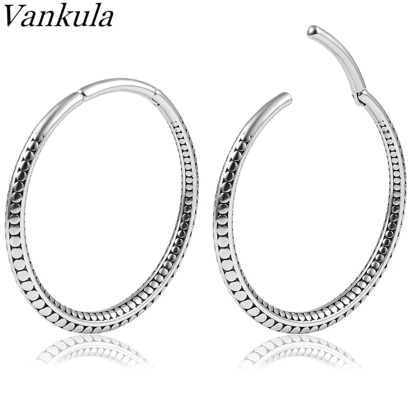 2PCS 4mm Round Ear Weights Hangers Stainless Steel Piercing Earrings