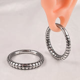 2PCS 4mm Round Ear Weights Hangers Stainless Steel Piercing Earrings