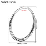 2PCS 4mm Round Ear Weights Hangers Stainless Steel Piercing Earrings