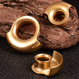 2PCS Stainless Steel Classy Ear Plugs Tunnels Stretcher Hollow Gauges Expander