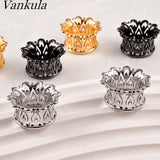 2PCS 8-16mm Hollow Flowers Tunnels Ear Plugs Gauges for Stretched Earlobe
