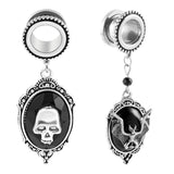 Vankula 2PCS Dangle Ear Tunnels Stainless Steel Ear Gauges