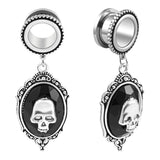Vankula 2PCS Dangle Ear Tunnels Stainless Steel Ear Gauges