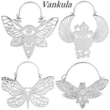 2PCS Butterfly Ear Hanger Weights Stainless Steel Ear Plugs Gauges