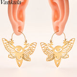 2PCS Butterfly Ear Hanger Weights Stainless Steel Ear Plugs Gauges