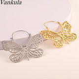 2PCS Butterfly Ear Hanger Weights Stainless Steel Ear Plugs Gauges