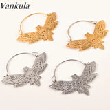 2PCS Butterfly Ear Hanger Weights Stainless Steel Ear Plugs Gauges