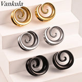 Vankula 2PCS Spiral Saddle Plugs Hangers for Ear Tunnels Gauges Piercing