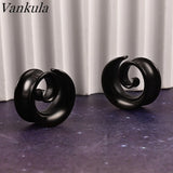 Vankula 2PCS Spiral Saddle Plugs Hangers for Ear Tunnels Gauges Piercing