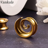Vankula 2PCS Spiral Saddle Plugs Hangers for Ear Tunnels Gauges Piercing