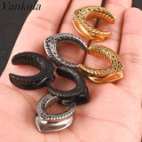 Vankula 2PCS Saddle EarTunnel Plugs Body Jewelry
