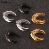 Vankula 2PCS Saddle EarTunnel Plugs Body Jewelry