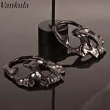 2PCS Skull Stainless Steel Ear Weights 6g Gauges Tunnels Piercing Expander