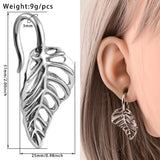 Vankula 2pc Leaves Ear Weights Hangers Stainless Steel