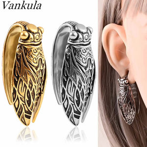 Vankula 2pc Cicada Ear Hanger for Stretched Ears Gauges