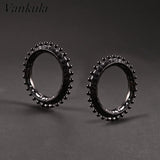 Vankula Stainless Steel Ear Hanger Weights Plugs Gauges 0g Stretching Kit