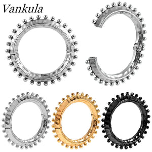 Vankula Stainless Steel Ear Hanger Weights Plugs Gauges 0g Stretching Kit