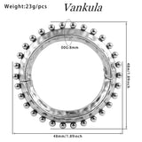 Vankula Stainless Steel Ear Hanger Weights Plugs Gauges 0g Stretching Kit