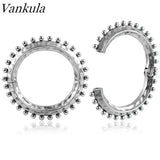 Vankula Stainless Steel Ear Hanger Weights Plugs Gauges 0g Stretching Kit