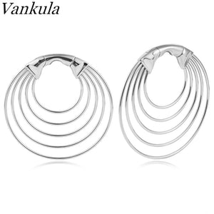 2pcs 316L Stainless Steel Ear Gauge Hoop Earring