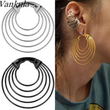 2pcs 316L Stainless Steel Ear Gauge Hoop Earring