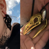 Vankula 2pcs Birdskull Ear Weights Gauges Piercing Stainless Steel Tunnel
