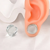 2pcs Glass Colorful Ear Piercing Plugs Gauges Body Jewelry Tunnels