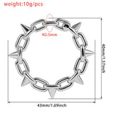 Vankula 5mm Chains Spike Ear Weight Hanger Expanders Earring Gauges