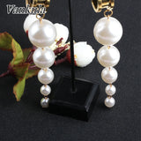 Pearl Dangle Ear Tunnel Expander Piercing Jewelry