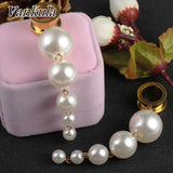 Pearl Dangle Ear Tunnel Expander Piercing Jewelry