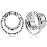 Vankula Stainless Steel Ear Gauges Tunnels Piercing Expander Body Jewelry