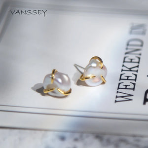 Baroque Freshwater Pearl Stud Earrings for Women