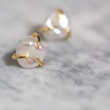 Baroque Freshwater Pearl Stud Earrings for Women
