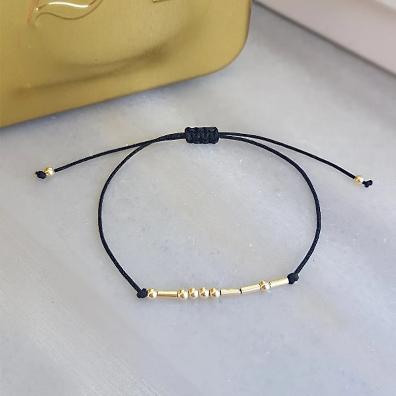 Vaoov 925 Silver Morse Code Bracelet