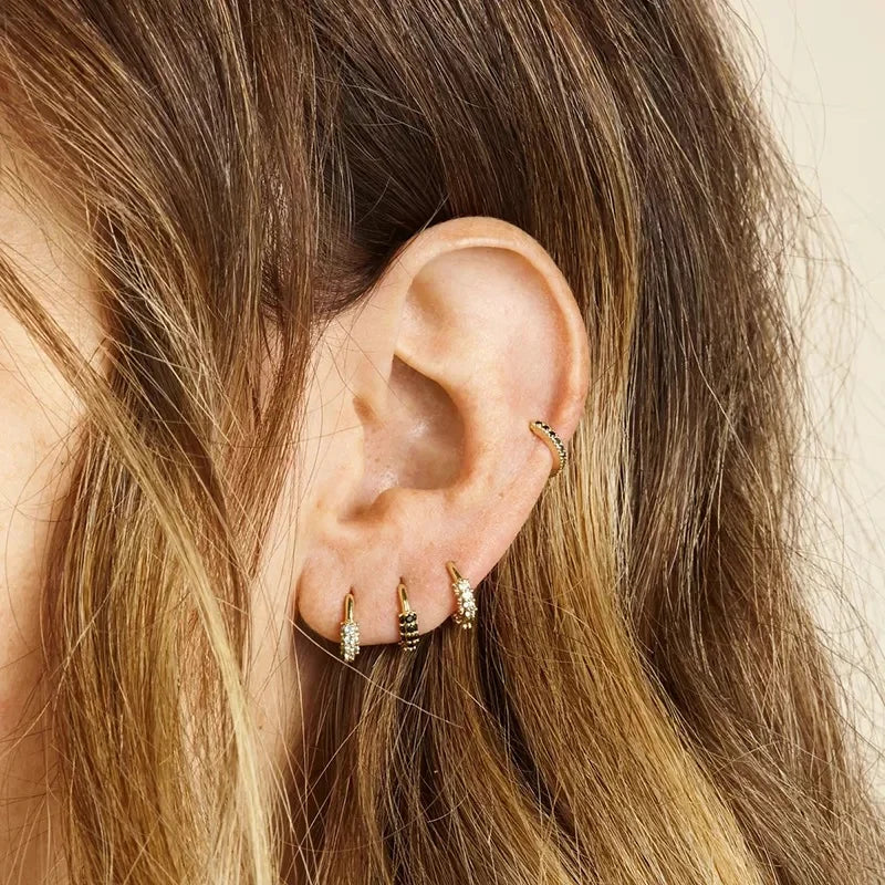Zircon Series Hoops Drops Earrings for Women Piercing Jewelry