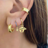 Zircon Series Hoops Drops Earrings for Women Piercing Jewelry