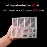Variety Pendant Silicone Molds Resin Square Round Rectangle Epoxy Resin Molds