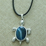 Tiger's Eye Tortoise Pendant Necklace Jewelry