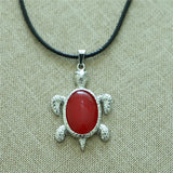 Tiger's Eye Tortoise Pendant Necklace Jewelry