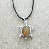 Tiger's Eye Tortoise Pendant Necklace Jewelry