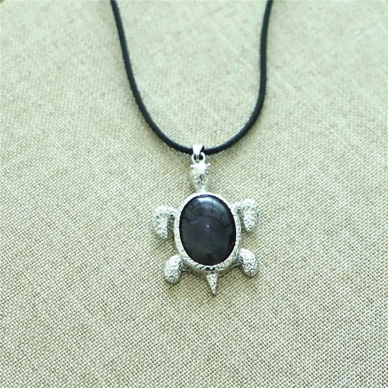 Tiger's Eye Tortoise Pendant Necklace Jewelry