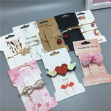 50pcs Headdress Card Hairpin DIY Accessories Display Card 11.5x6.6cm
