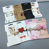 50pcs Headdress Card Hairpin DIY Accessories Display Card 11.5x6.6cm