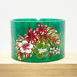Colors Bangles Bracelets Flowers Acrylic Plastic Girls Women
