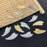 Seawater Shell Wing-shaped Pendant Vintage Jewelry 14x34mm