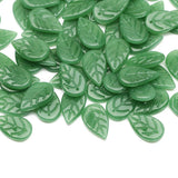Leaf Shape Green Czech Glass Beads for Jewelry Making DIY