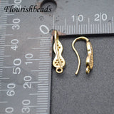 Zircon Gourd Shape Earring Hooks for DIY Jewelry Making 20pcs