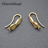 Zircon Gourd Shape Earring Hooks for DIY Jewelry Making 20pcs