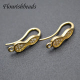 Zircon Gourd Shape Earring Hooks for DIY Jewelry Making 20pcs