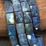 Labradorite Loose Stone Beads Rectangle Faceted Strand